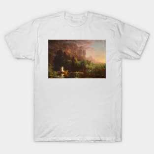 The Voyage of Life: Childhood by Thomas Cole T-Shirt